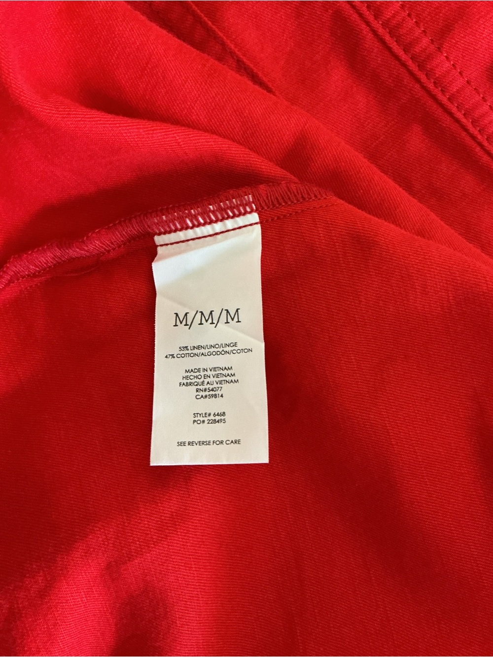CAbi Bright Red Utility Jacket with Button-Front - Picture 5 of 5